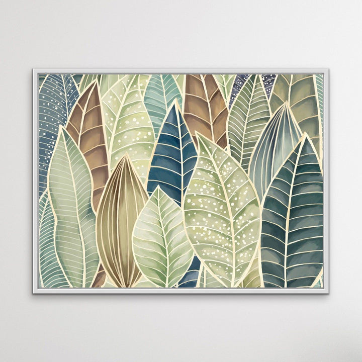 Leaf - Green and Blue Australian Nature Art Print - Nature Wall Art - I Heart Wall Art