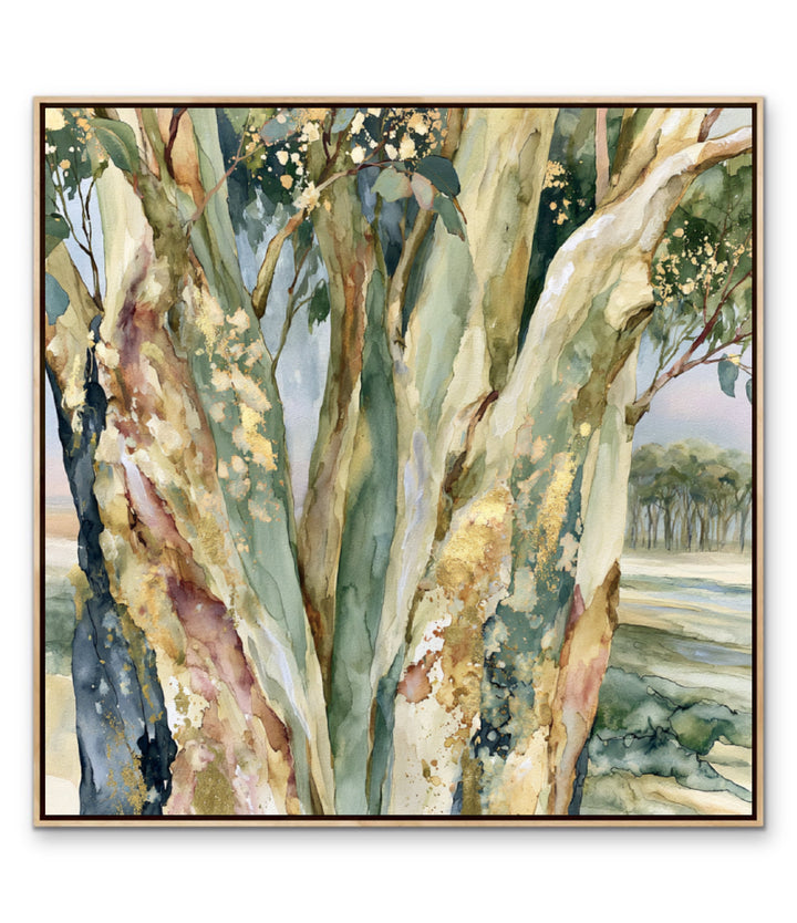Leaf &amp; Light I by IHeartStudio - Australian Eucalypt Bark Canvas Print