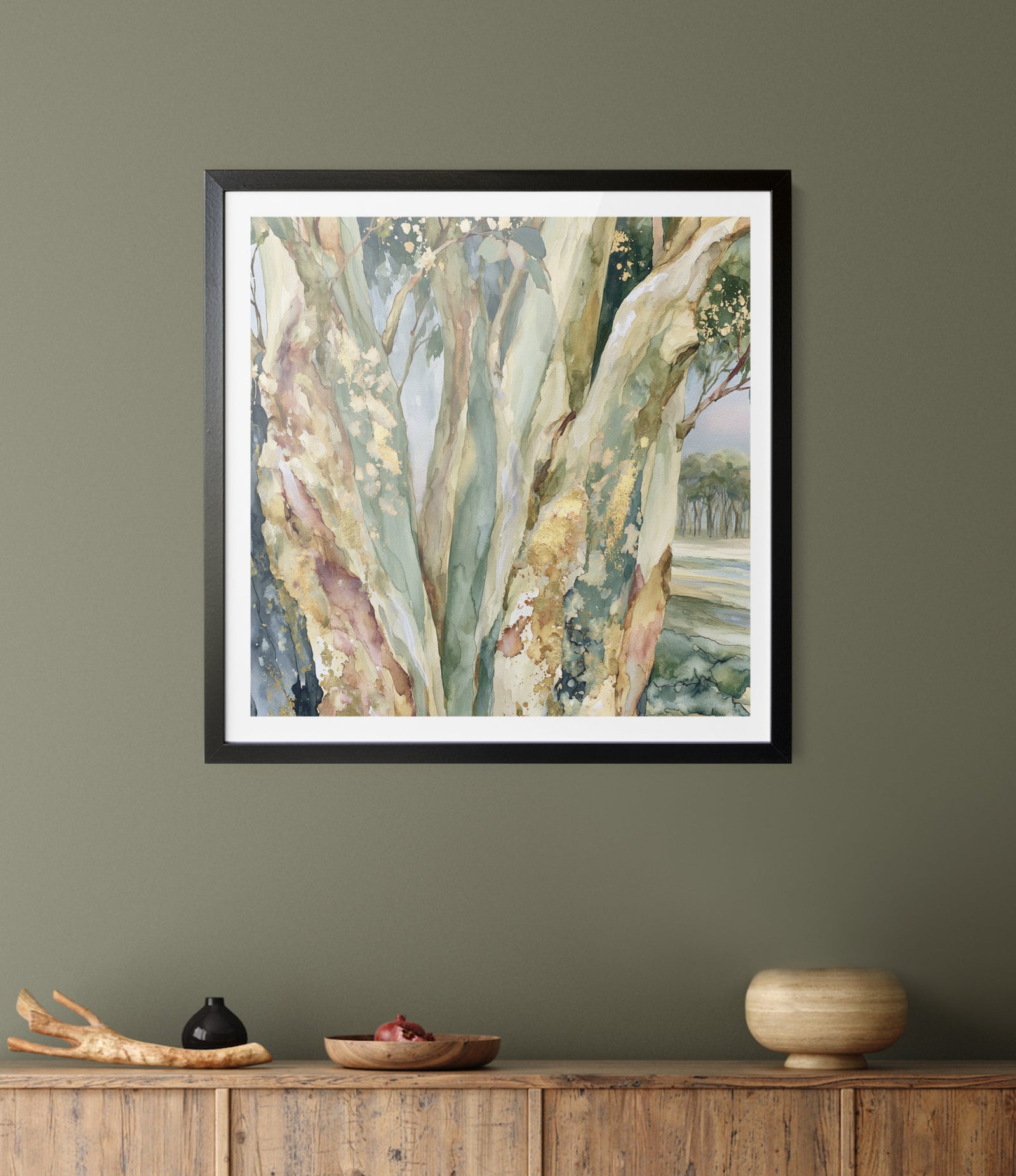 Leaf & Light I by IHeartStudio - Australian Eucalypt Bark Canvas Print