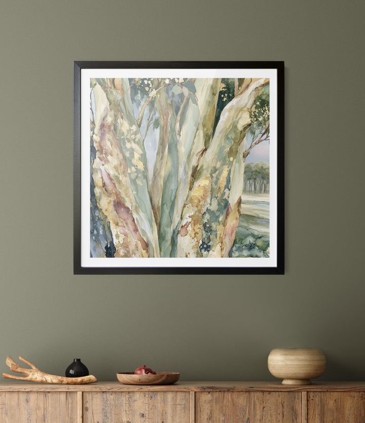 Leaf &amp; Light I by IHeartStudio - Australian Eucalypt Bark Canvas Print