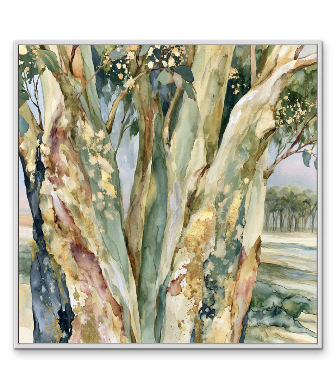 Leaf &amp; Light I by IHeartStudio - Australian Eucalypt Bark Canvas Print