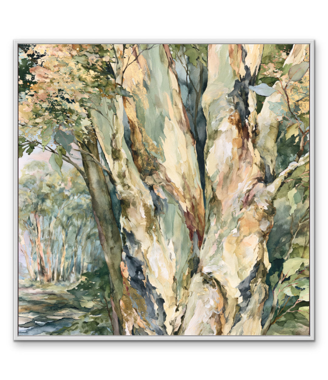 Leaf &amp; Light II by IHeartStudio - Australian Eucalypt Bark Canvas Print