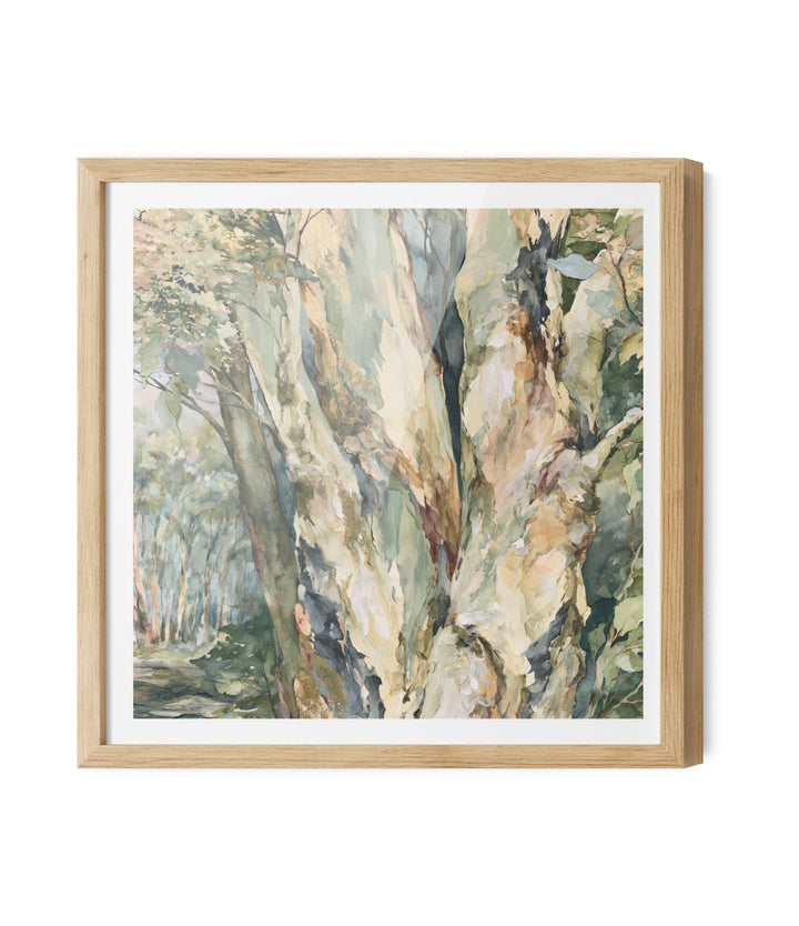 Leaf &amp; Light II by IHeartStudio - Australian Eucalypt Bark Canvas Print