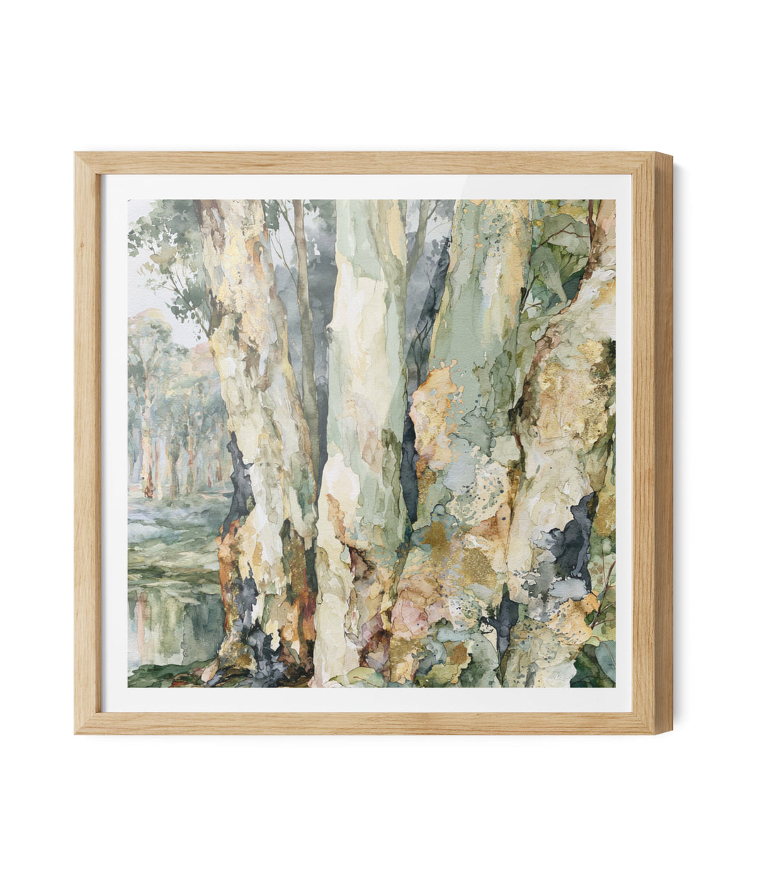 Leaf &amp; Light III by IHeartStudio - Australian Eucalypt Bark Canvas Print