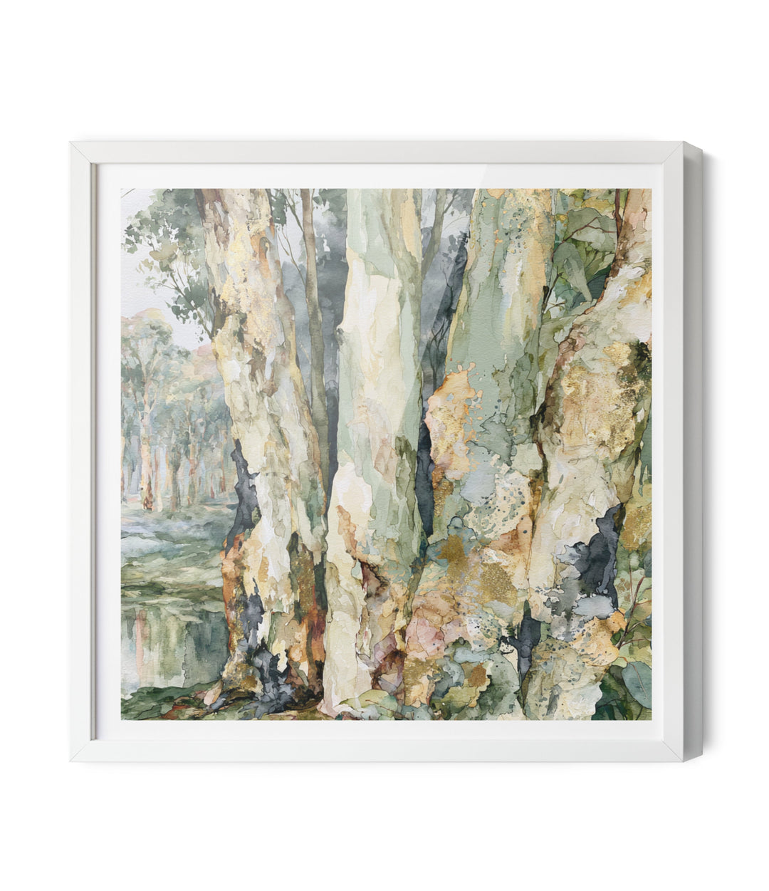 Leaf &amp; Light III by IHeartStudio - Australian Eucalypt Bark Canvas Print