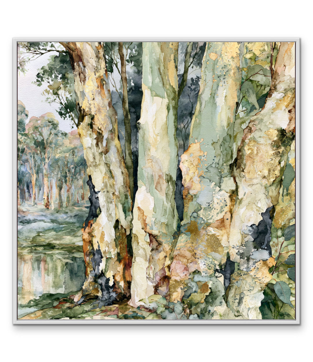Leaf &amp; Light III by IHeartStudio - Australian Eucalypt Bark Canvas Print