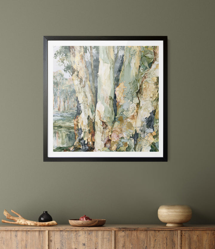 Leaf &amp; Light III by IHeartStudio - Australian Eucalypt Bark Canvas Print