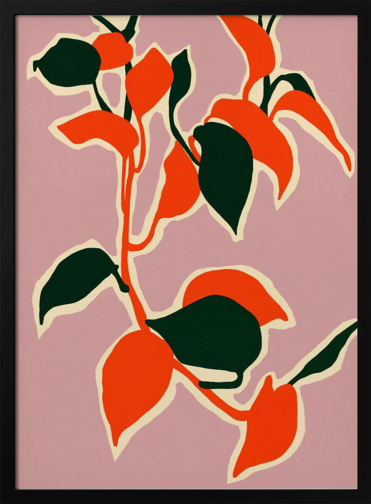 Leafy Abstraction - Stretched Canvas, Poster or Fine Art Print I Heart Wall Art
