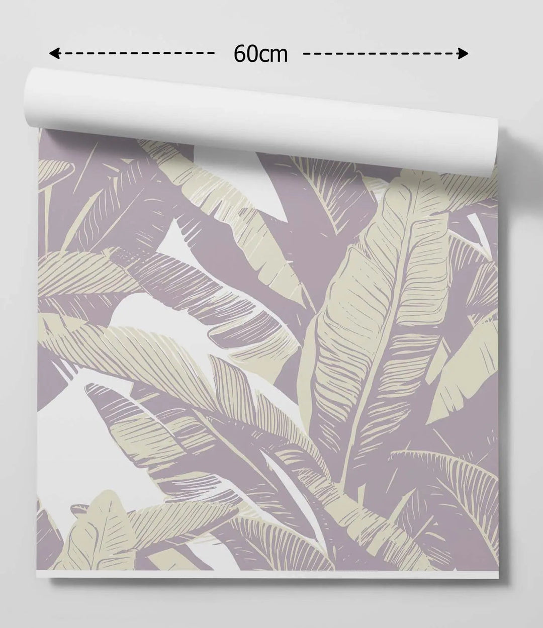 Leafy Jungle In Muted Lilac - Peel and Stick Removable Wallpaper - I Heart Wall Art