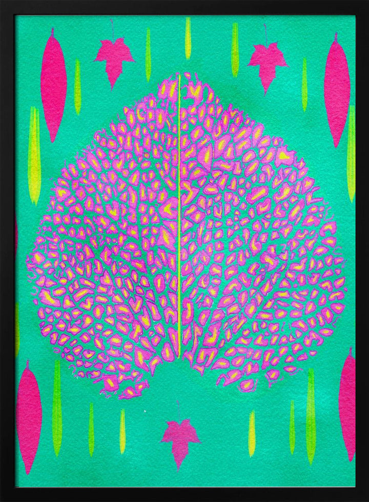 Leaves In Pink.png - Stretched Canvas, Poster or Fine Art Print I Heart Wall Art