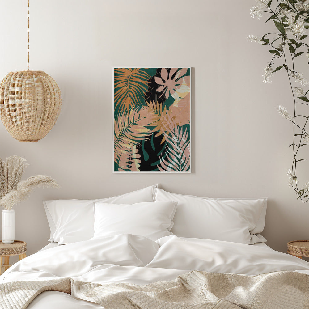 Leaves Summerly - Stretched Canvas, Poster or Fine Art Print I Heart Wall Art