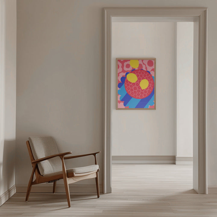 Lemon Flower Plate - Stretched Canvas, Poster or Fine Art Print I Heart Wall Art