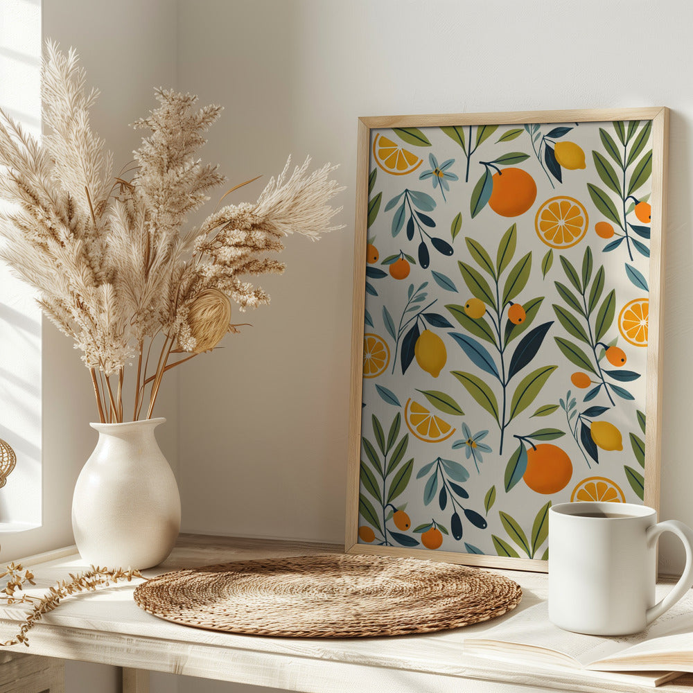 Lemon Orchard Dream - Stretched Canvas, Poster or Fine Art Print I Heart Wall Art