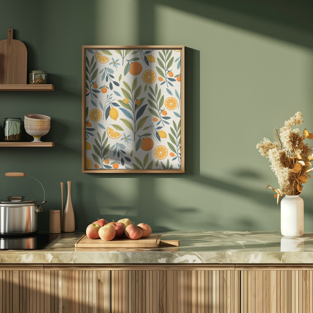 Lemon Orchard Dream - Stretched Canvas, Poster or Fine Art Print I Heart Wall Art