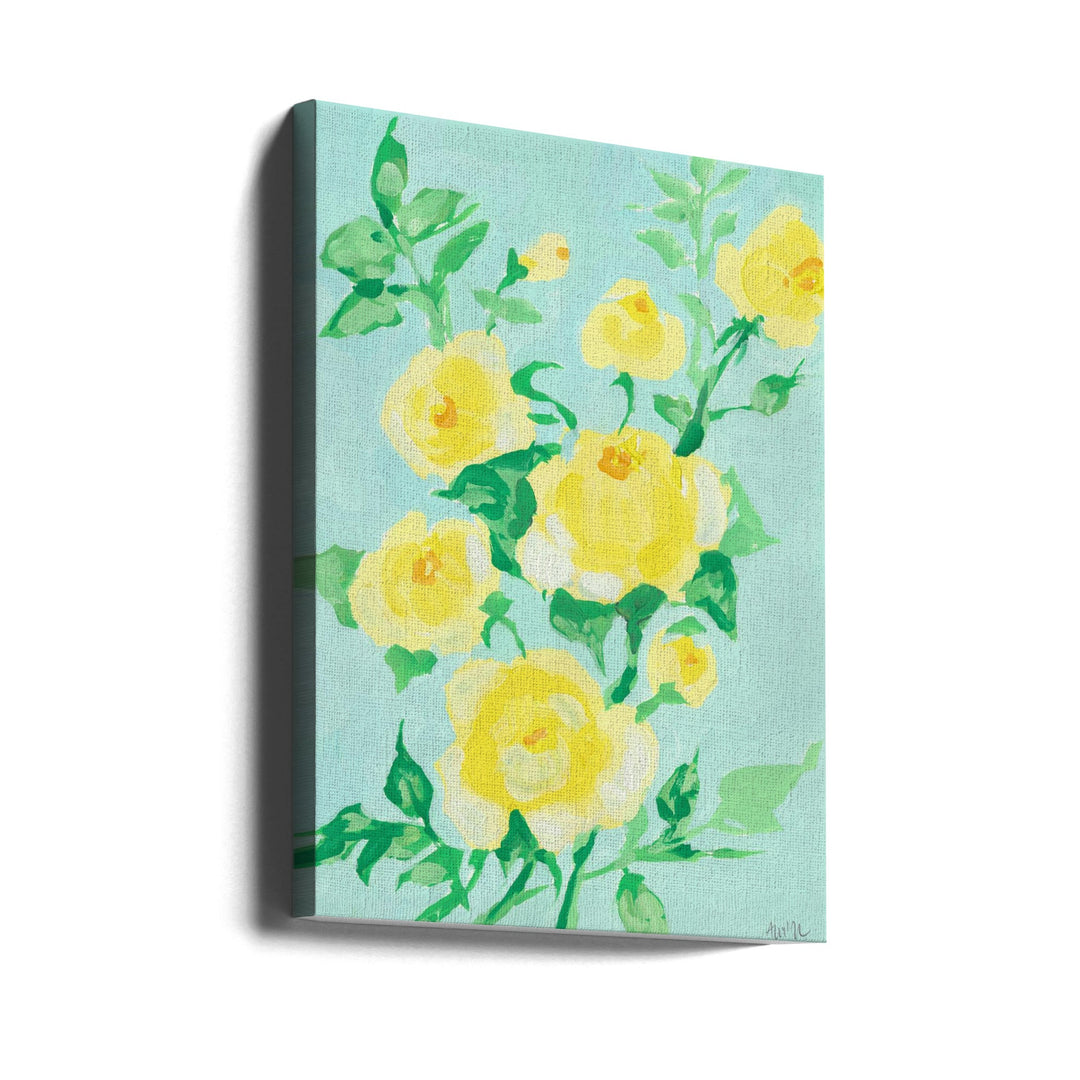 Lemon Roses - Stretched Canvas, Poster or Fine Art Print I Heart Wall Art