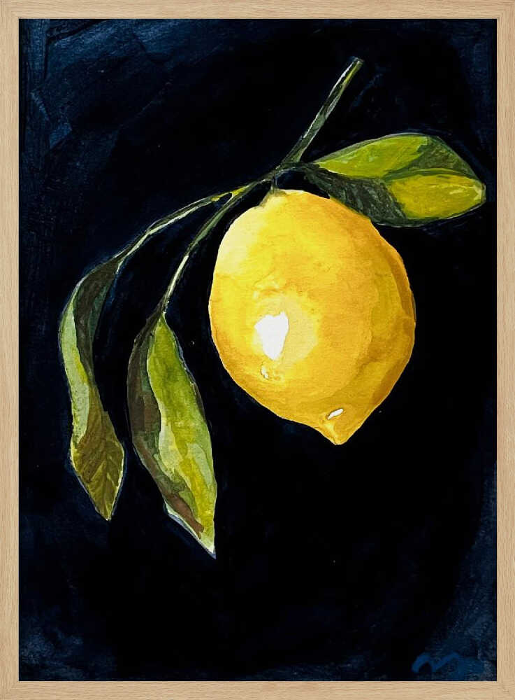 Lemon Study IV - Stretched Canvas, Poster or Fine Art Print - I Heart Wall Art - Poster Print, Canvas Print or Framed Art Print