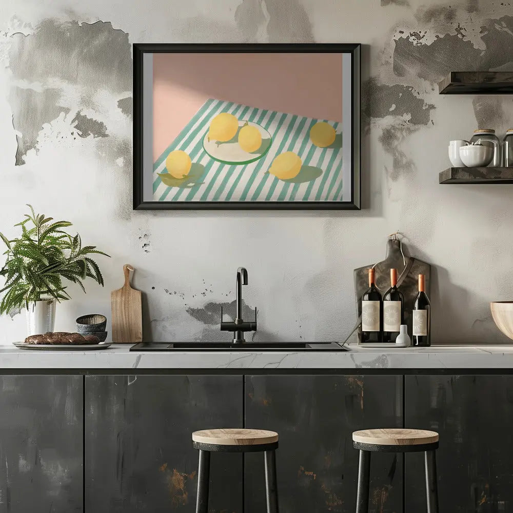 Pandclemonsandstripes Copy - Stretched Canvas, Poster or Fine Art Print I Heart Wall Art