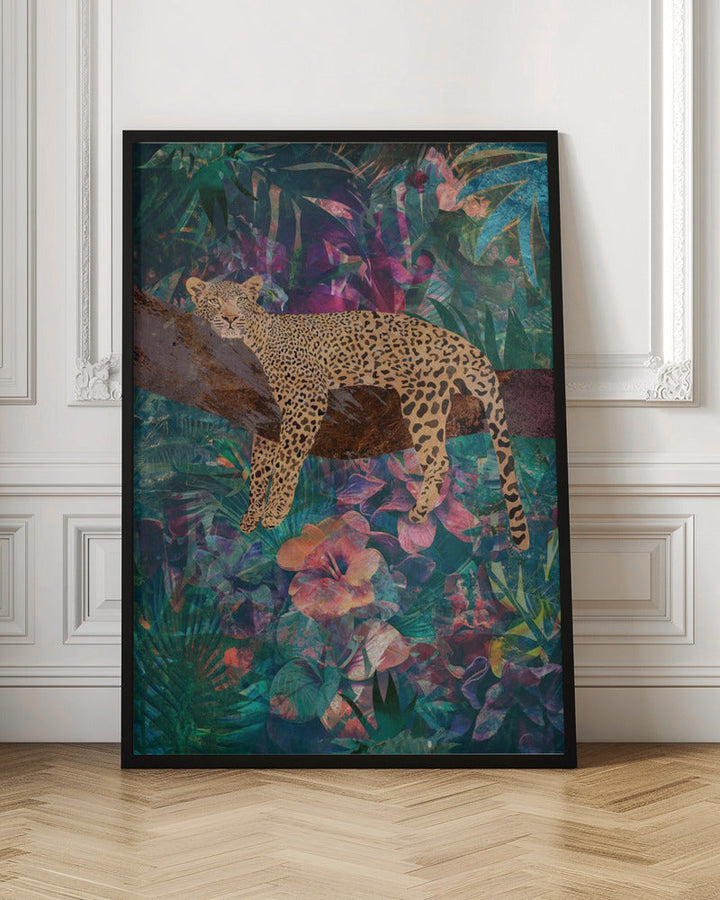 Leopard Jungle2 01 - Stretched Canvas, Poster or Fine Art Print I Heart Wall Art