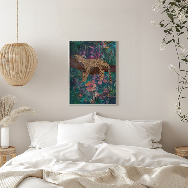 Leopard Jungle2 01 - Stretched Canvas, Poster or Fine Art Print I Heart Wall Art