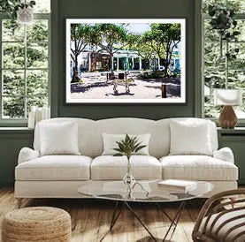 Leopard On Hastings Street - Noosa Streetscape Print - I Heart Wall Art
