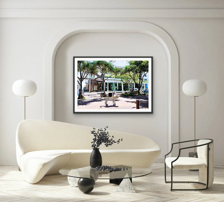 Leopard On Hastings Street - Noosa Streetscape Print - I Heart Wall Art