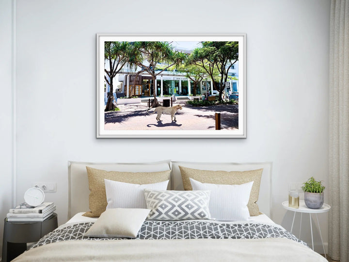 Leopard On Hastings Street - Noosa Streetscape Print - I Heart Wall Art