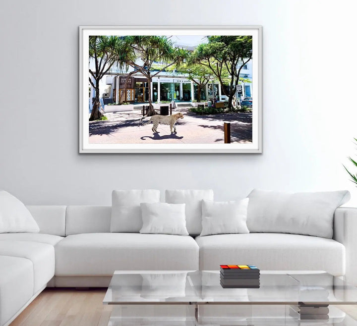 Leopard On Hastings Street - Noosa Streetscape Print - I Heart Wall Art