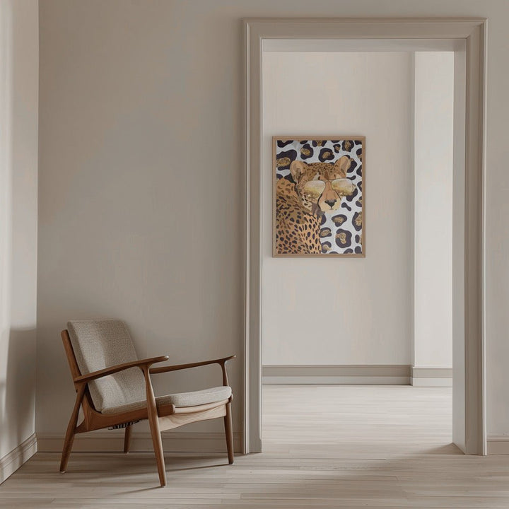 Leopard Print Cheetah Grey - Stretched Canvas, Poster or Fine Art Print - I Heart Wall Art - Poster Print, Canvas Print or Framed Art Print