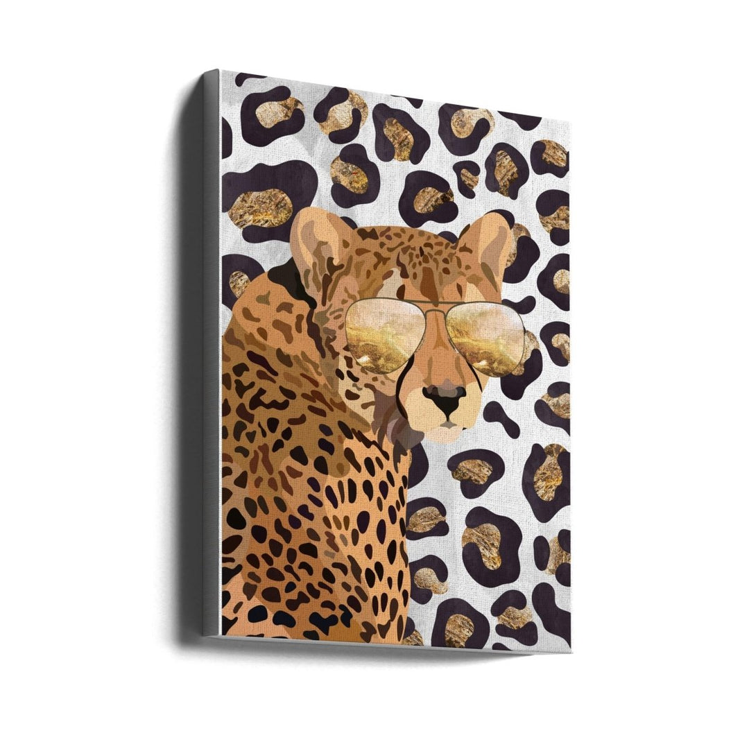 Leopard Print Cheetah Grey - Stretched Canvas, Poster or Fine Art Print - I Heart Wall Art - Poster Print, Canvas Print or Framed Art Print