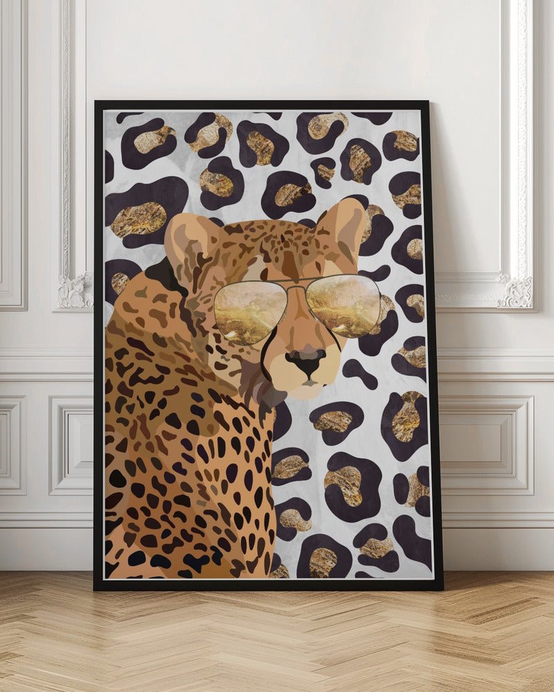 Leopard Print Cheetah Grey - Stretched Canvas, Poster or Fine Art Print - I Heart Wall Art - Poster Print, Canvas Print or Framed Art Print