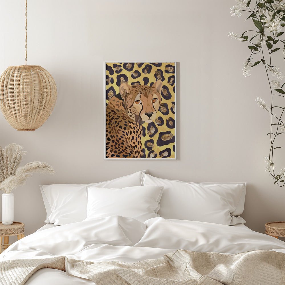 Leopard Print Cheetah Yellow - Stretched Canvas, Poster or Fine Art Print - I Heart Wall Art - Poster Print, Canvas Print or Framed Art Print