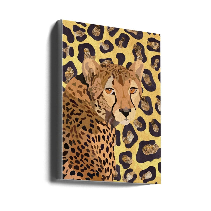 Leopard Print Cheetah Yellow - Stretched Canvas, Poster or Fine Art Print - I Heart Wall Art - Poster Print, Canvas Print or Framed Art Print