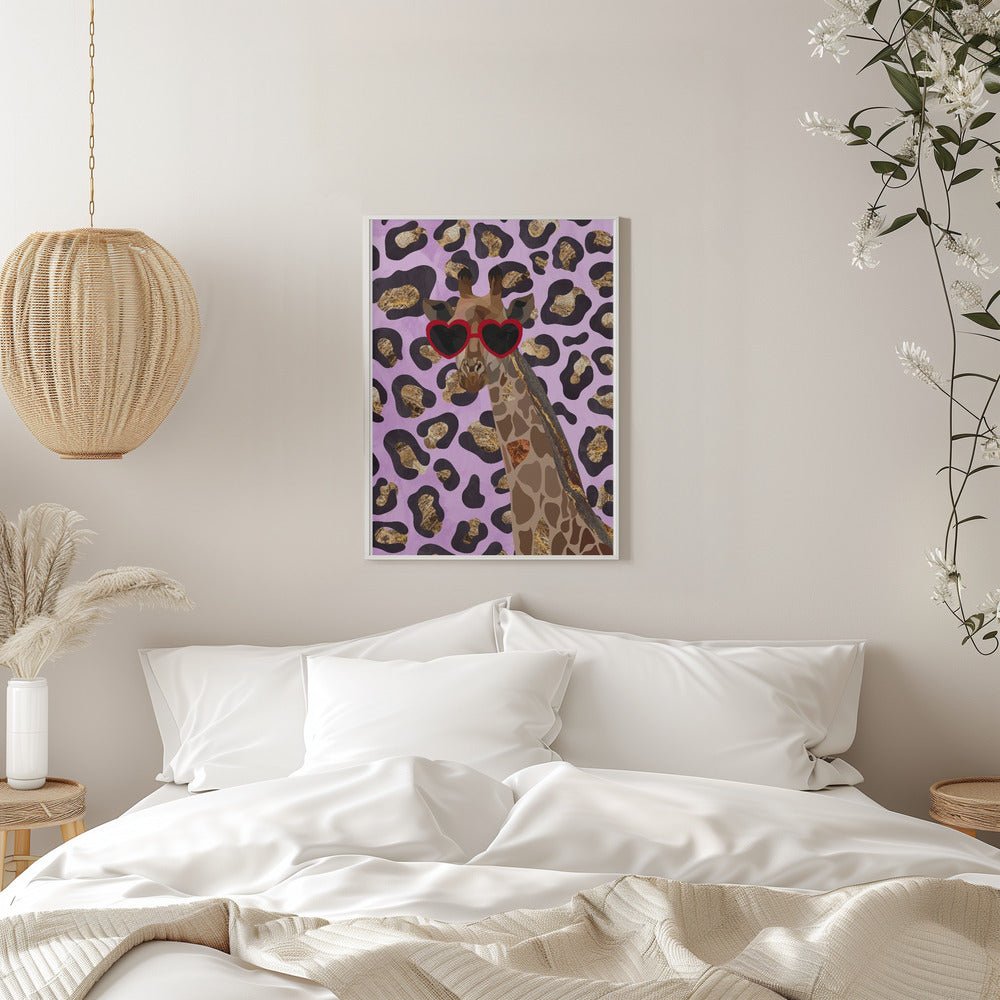 Leopard Print Giraffe Pink - Stretched Canvas, Poster or Fine Art Print - I Heart Wall Art - Poster Print, Canvas Print or Framed Art Print