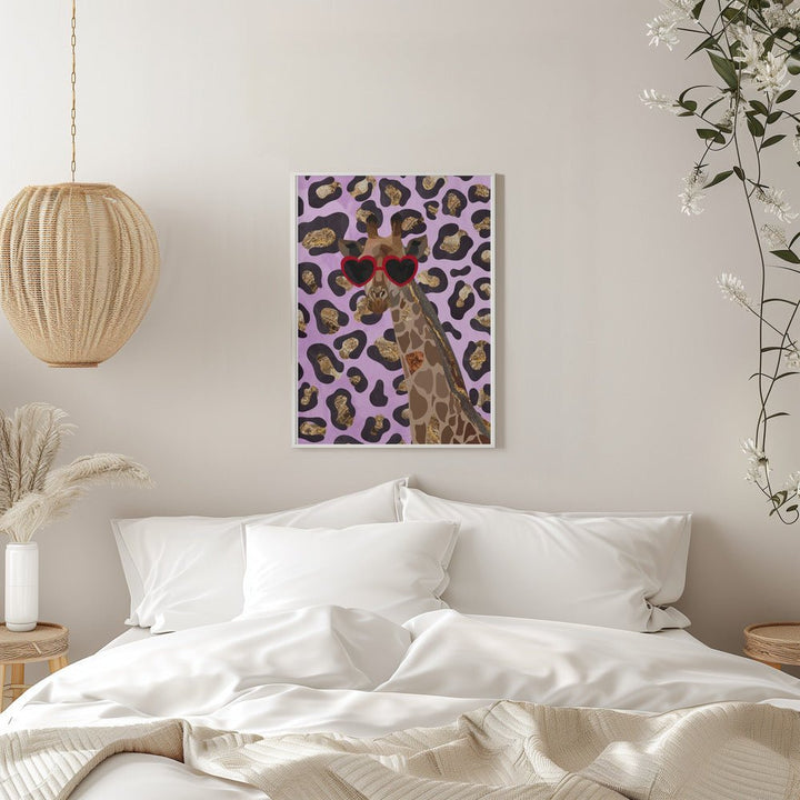 Leopard Print Giraffe Pink - Stretched Canvas, Poster or Fine Art Print - I Heart Wall Art - Poster Print, Canvas Print or Framed Art Print