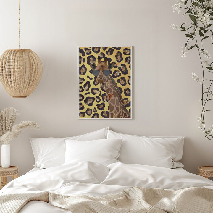 Leopard Print Giraffe Yellow - Stretched Canvas, Poster or Fine Art Print - I Heart Wall Art - Poster Print, Canvas Print or Framed Art Print