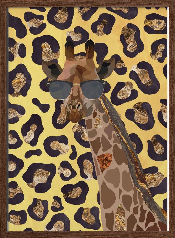 Leopard Print Giraffe Yellow - Stretched Canvas, Poster or Fine Art Print - I Heart Wall Art - Poster Print, Canvas Print or Framed Art Print