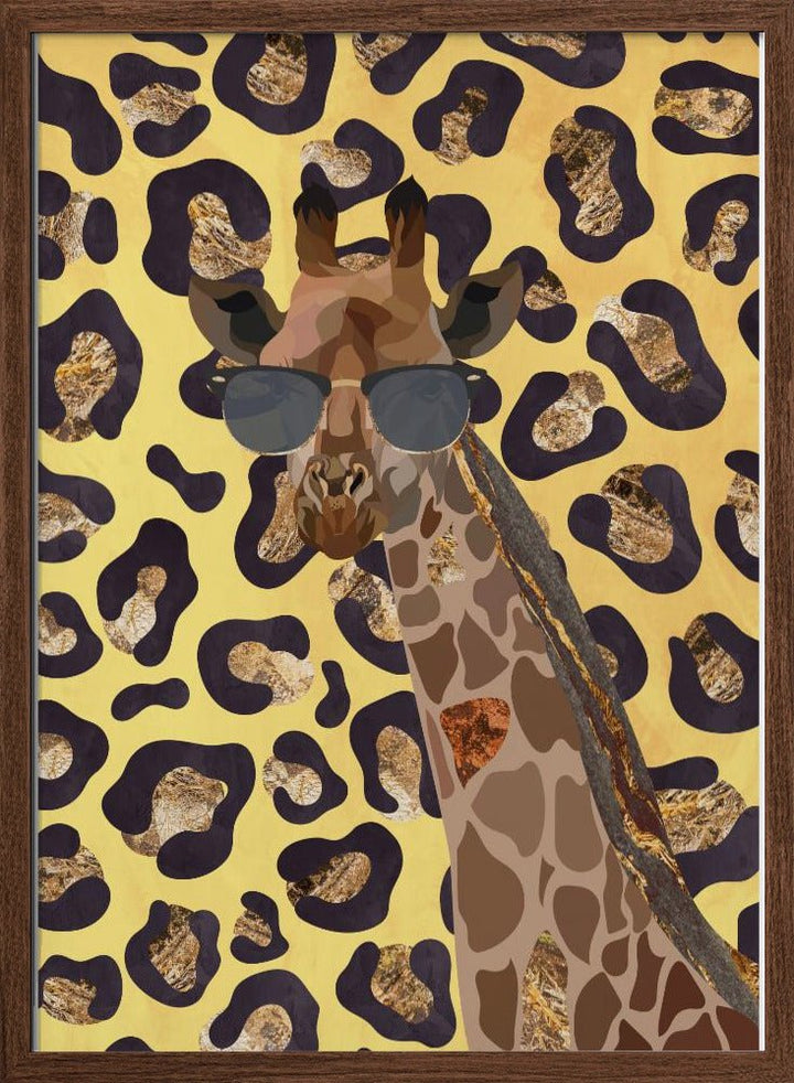 Leopard Print Giraffe Yellow - Stretched Canvas, Poster or Fine Art Print - I Heart Wall Art - Poster Print, Canvas Print or Framed Art Print