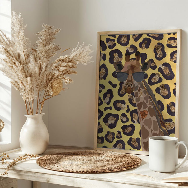 Leopard Print Giraffe Yellow - Stretched Canvas, Poster or Fine Art Print - I Heart Wall Art - Poster Print, Canvas Print or Framed Art Print