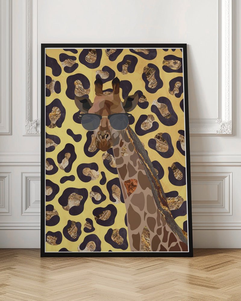 Leopard Print Giraffe Yellow - Stretched Canvas, Poster or Fine Art Print - I Heart Wall Art - Poster Print, Canvas Print or Framed Art Print