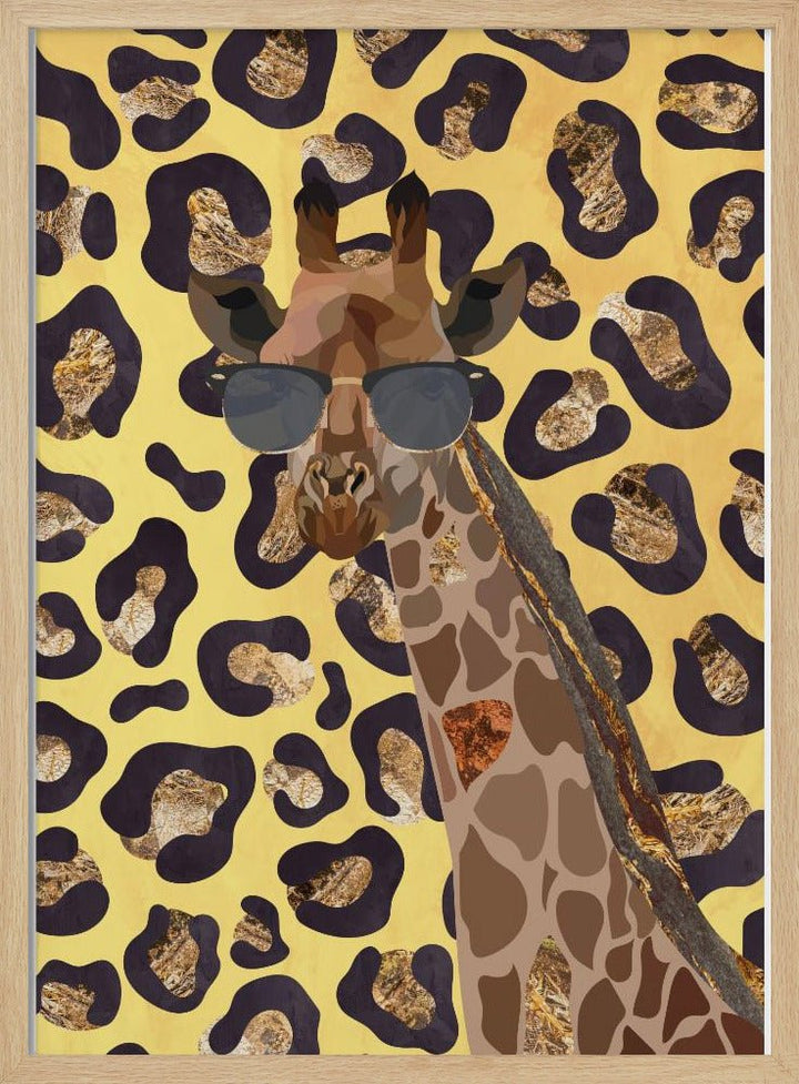 Leopard Print Giraffe Yellow - Stretched Canvas, Poster or Fine Art Print - I Heart Wall Art - Poster Print, Canvas Print or Framed Art Print