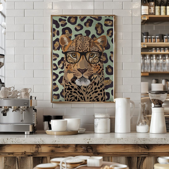Leopard Print Leopard Green - Stretched Canvas, Poster or Fine Art Print - I Heart Wall Art - Poster Print, Canvas Print or Framed Art Print