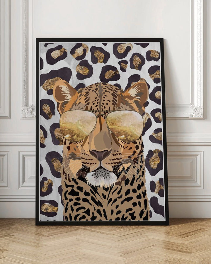 Leopard Print Leopard Grey - Stretched Canvas, Poster or Fine Art Print - I Heart Wall Art - Poster Print, Canvas Print or Framed Art Print