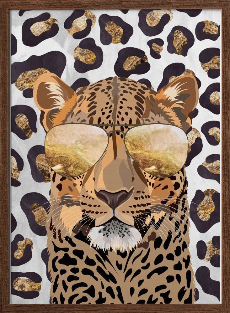 Leopard Print Leopard Grey - Stretched Canvas, Poster or Fine Art Print - I Heart Wall Art - Poster Print, Canvas Print or Framed Art Print