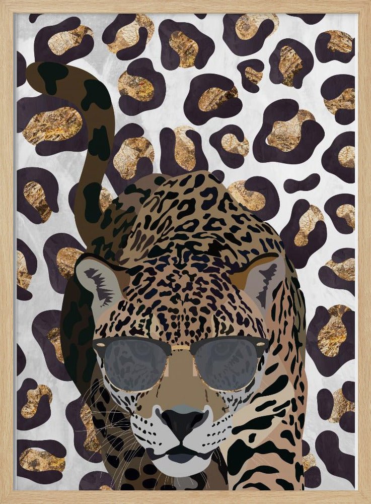 Leopard Print Jaguar Grey - Stretched Canvas, Poster or Fine Art Print - I Heart Wall Art - Poster Print, Canvas Print or Framed Art Print