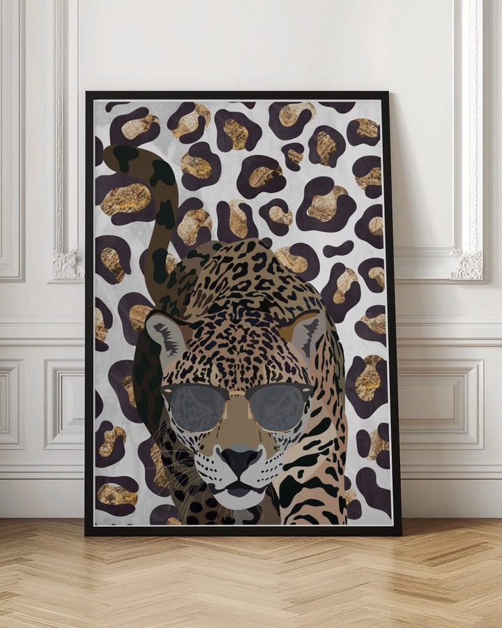 Leopard Print Jaguar Grey - Stretched Canvas, Poster or Fine Art Print - I Heart Wall Art - Poster Print, Canvas Print or Framed Art Print