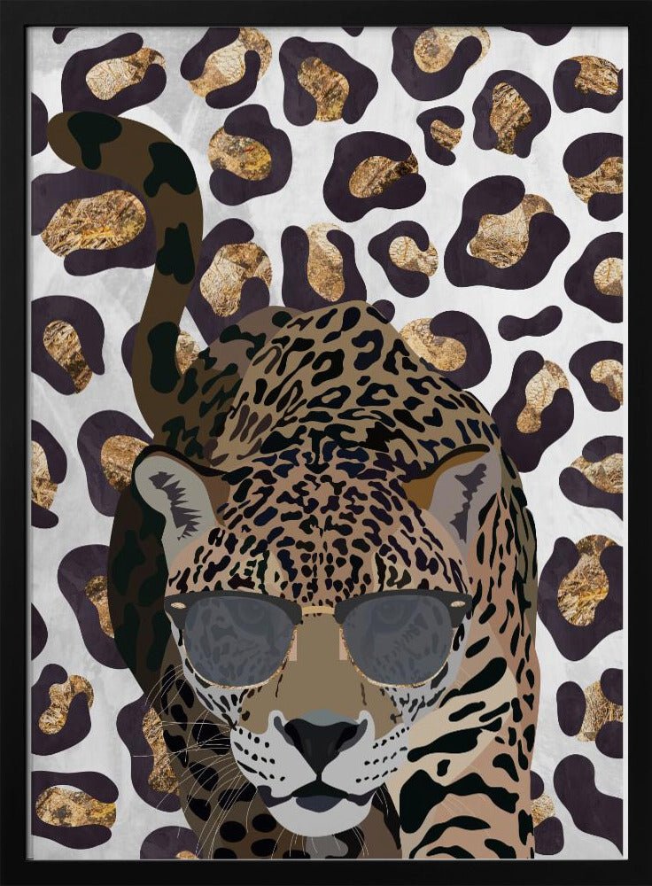 Leopard Print Jaguar Grey - Stretched Canvas, Poster or Fine Art Print - I Heart Wall Art - Poster Print, Canvas Print or Framed Art Print