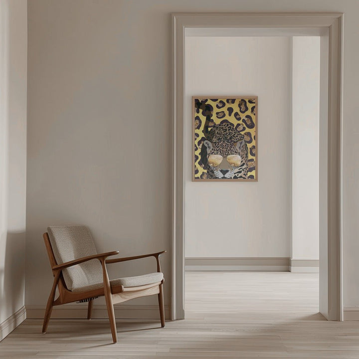 Leopard Print Jaguar Yellow - Stretched Canvas, Poster or Fine Art Print - I Heart Wall Art - Poster Print, Canvas Print or Framed Art Print