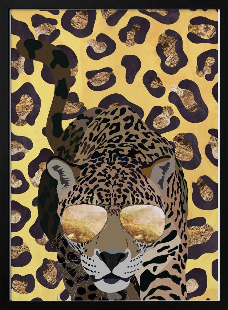 Leopard Print Jaguar Yellow - Stretched Canvas, Poster or Fine Art Print - I Heart Wall Art - Poster Print, Canvas Print or Framed Art Print