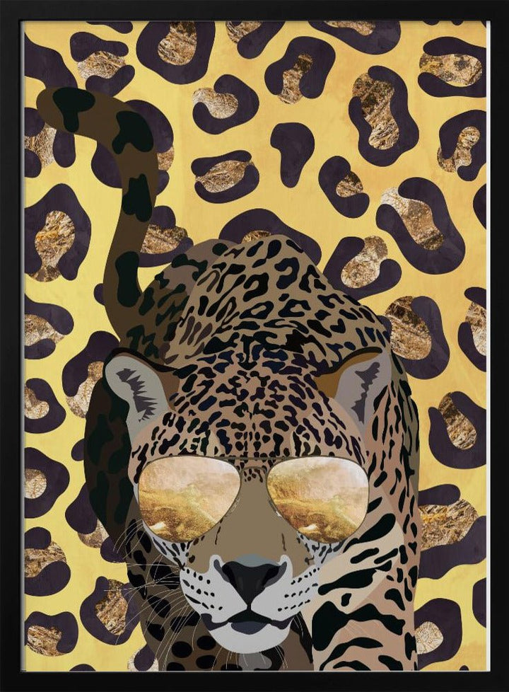 Leopard Print Jaguar Yellow - Stretched Canvas, Poster or Fine Art Print - I Heart Wall Art - Poster Print, Canvas Print or Framed Art Print