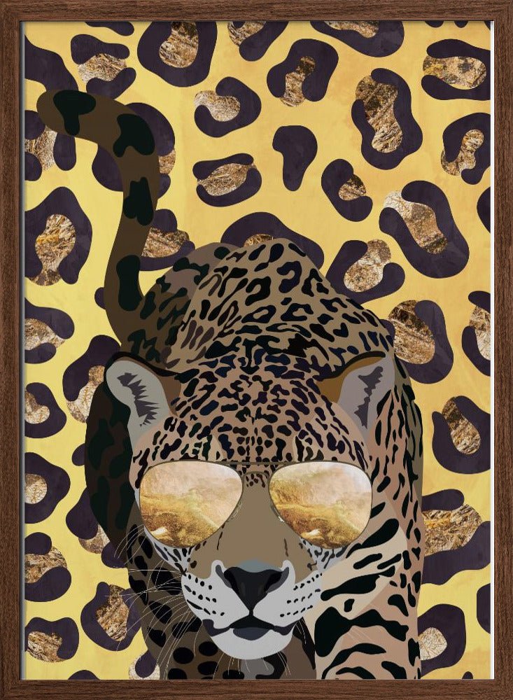 Leopard Print Jaguar Yellow - Stretched Canvas, Poster or Fine Art Print - I Heart Wall Art - Poster Print, Canvas Print or Framed Art Print